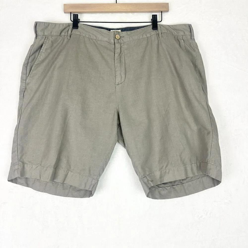 Faherty Men's Linen Cotton Shorts Size 40 Flat Front 9.5